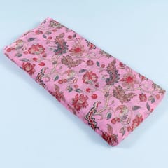 Pink Color Kota Digital Printed Fabric