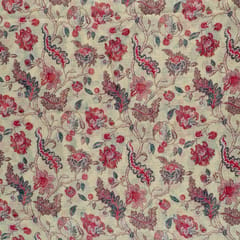 Lemon Color Kota Digital Printed Fabric