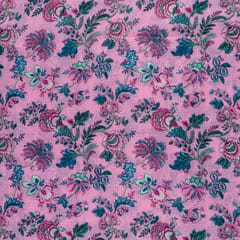 Pink Color Kota Digital Printed Fabric