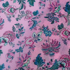 Pink Color Kota Digital Printed Fabric