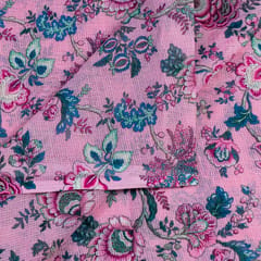 Pink Color Kota Digital Printed Fabric