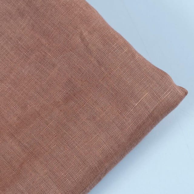 Light Brown Pure Linen 60Lea fabric