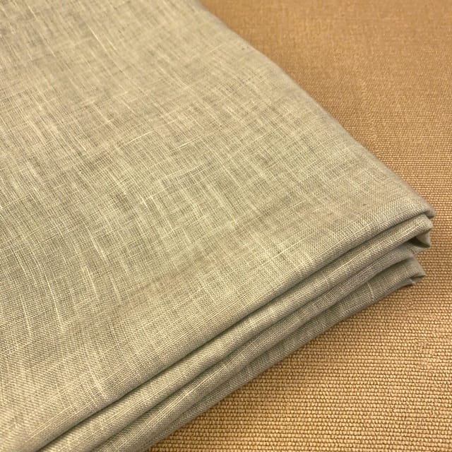 Light Grey Color Pure Linen 60 Lea fabric