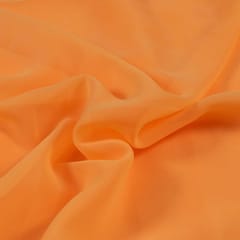 Light Orange Poly Georgette fabric