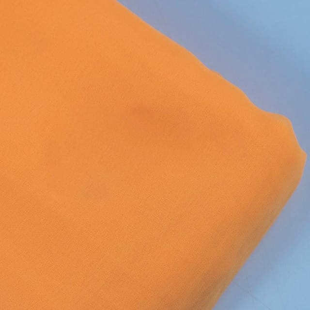 Light Orange Poly Georgette fabric