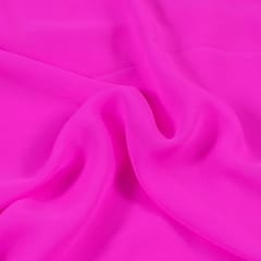 Bright Pink Poly Georgette fabric