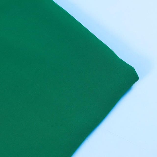 Green Color Poly Georgette fabric