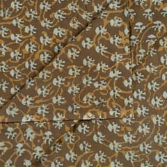 Mustard Color Cotton Cambric Batik Printed Fabric(1.5Meter Piece)