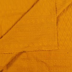 Mustard color Big width Rayon chikan fabric