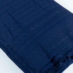 Navy Blue color Big width Rayon chikan fabric