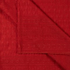 Maroon color Big width Rayon chikan fabric