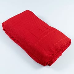 Red color Big width Rayon chikan fabric