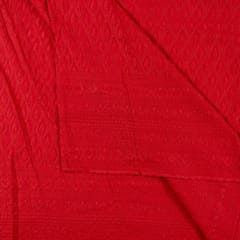 Red color Big width Rayon chikan fabric