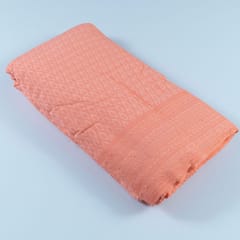 Peach color Big width Rayon chikan fabric