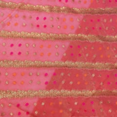 Ombre dyed Georgette Jacquard fabric