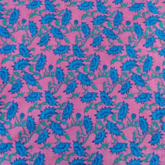 Pink Color Dazzle Cotton Printed Fabric (1Meter Piece)