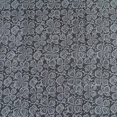 Grey Cotton Batik Printed Fabric