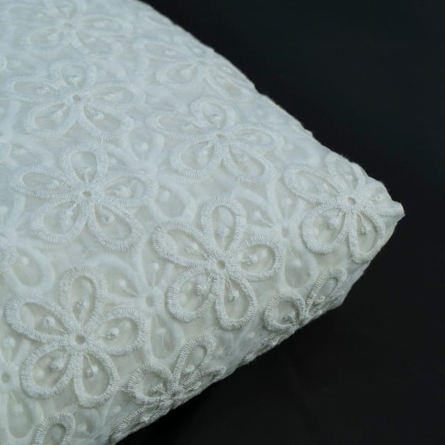 Dyeable Organza Embroidered Fabric