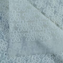 Dyeable Organza Embroidered Fabric