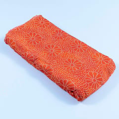 Orange Color Chinon Chiffon Bandhni Printed Fabric