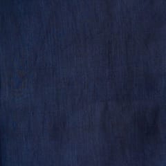 Navy Blue Color Linen Satin fabric