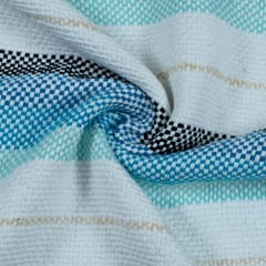 LIGHT  BLUE  WITH STRIPES JACQUARD fabric