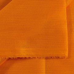 Orange Color Kota Doria Checks fabric