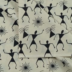 Cream Color Cotton Printed Fabric