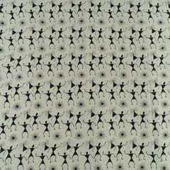 Cream Color Cotton Printed Fabric