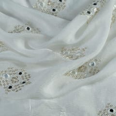 Chinon Chiffon Faux Mirror Embroidery (1.40Meter Piece)