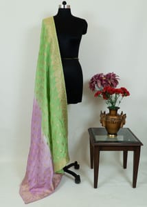 Move Green Dola Banarsi Jacquard Duppata