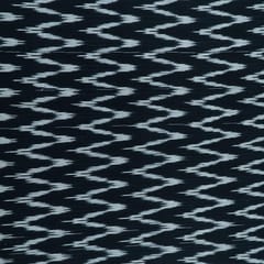 BLACK WITH WHITE ZIGZAG IKAT fabric