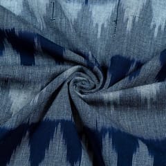 GREY WITH BLUE WHITE DESIGN fabric