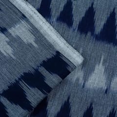 GREY WITH BLUE WHITE DESIGN fabric