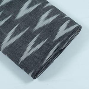 BLACK WITH WHITE  ARROY IKAT fabric