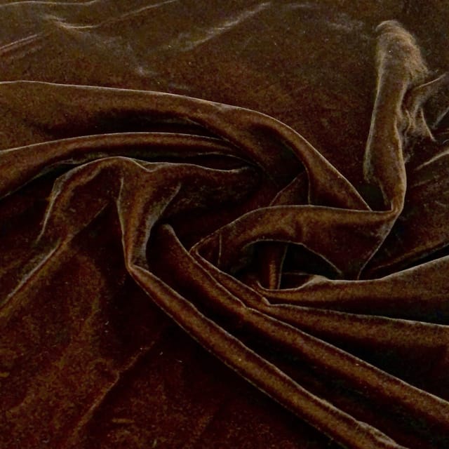 Brown Micro Velvet fabric