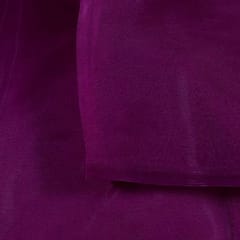 Wine Color Poly Organza fabric