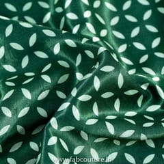 Green Color Mashru Silk Ajrakh Print (1.5Meter Piece)