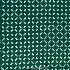 Green Color Mashru Silk Ajrakh Print (1.5Meter Piece)