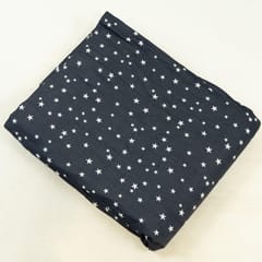 Blue Color Denim Star Printed Fabric