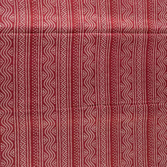 Maroon Color Mashru Silk Ajrakh Printed Fabric