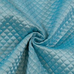 Sky Blue Color Quilted Taffeta fabric