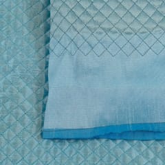 Sky Blue Color Quilted Taffeta fabric