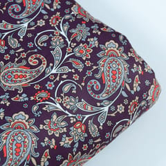 Purple Color Pashmina Printed Fabric