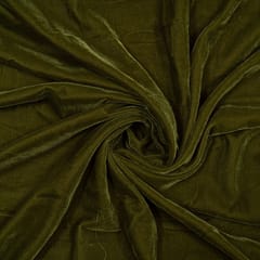 Olive Green Color Velvet fabric