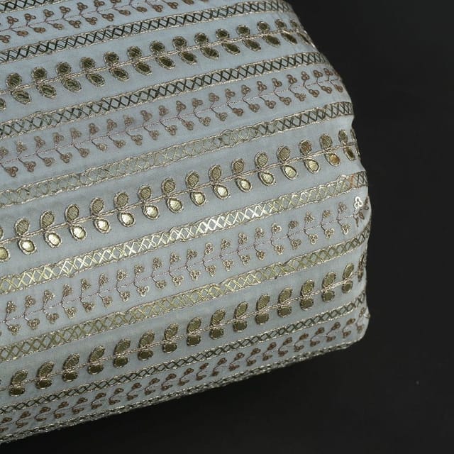 Dyeable Uppada Embroidered Fabric