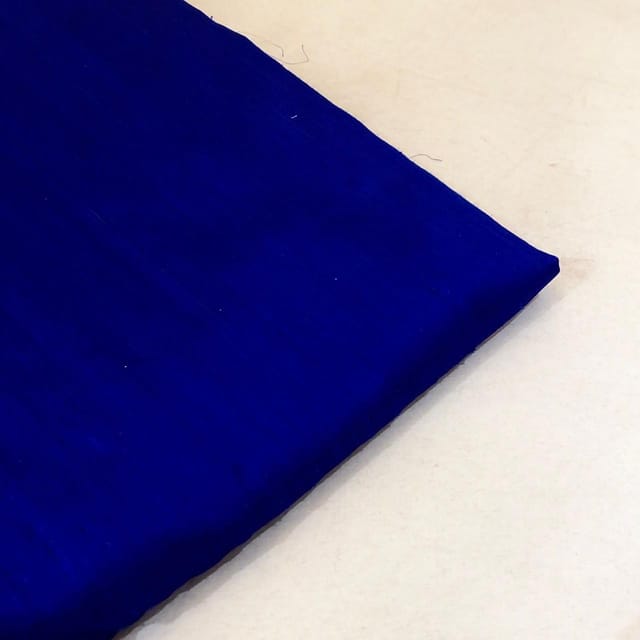 Navy Blue Color Pure Raw Silk fabric