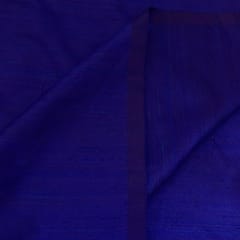 Navy Blue Color Pure Raw Silk fabric