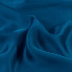 Teal Blue Color Georgette Satin fabric