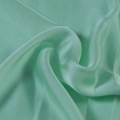 Mint Green Color Georgette Satin fabric